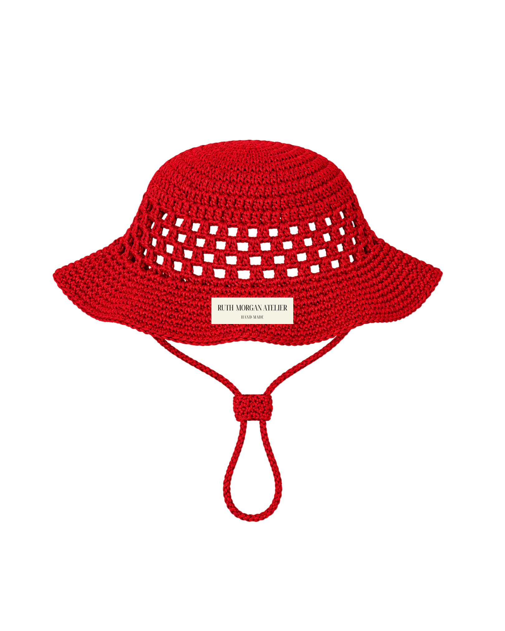 Red Wavy Cowboy Crochet Bucket Hat
