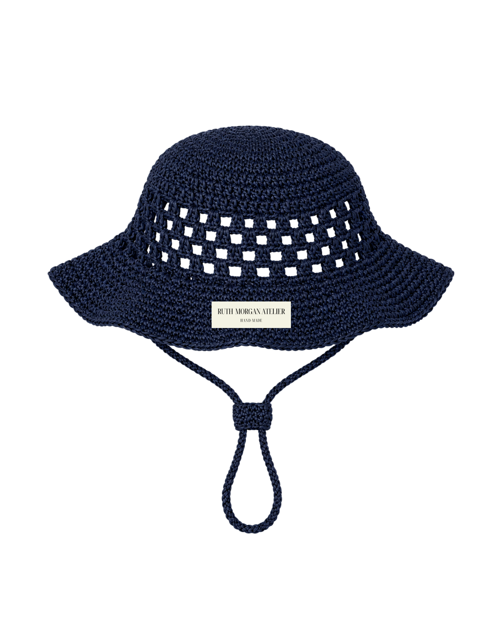 Navy Wavy Cowboy Crochet Bucket Hat