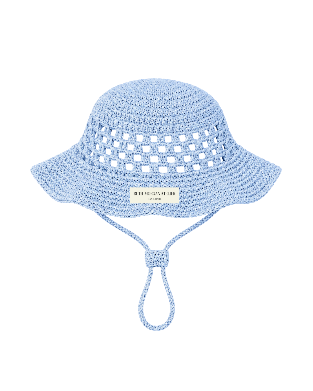 Blue Wavy Cowboy Crochet Bucket Hat