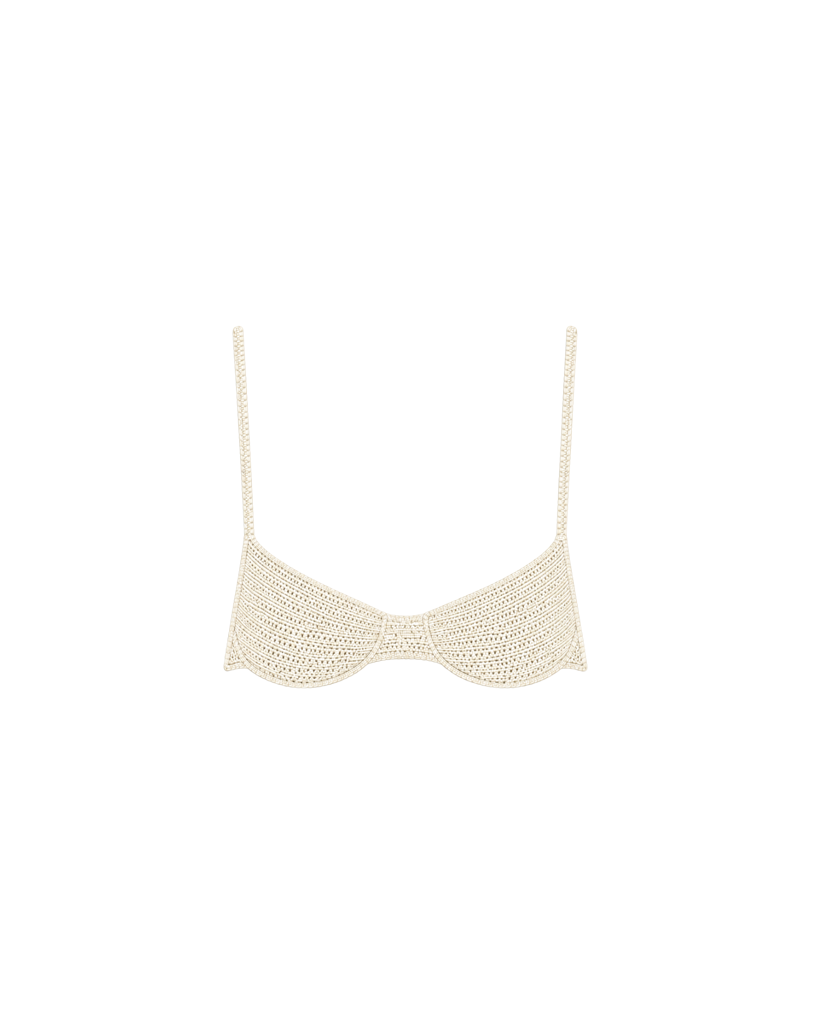 Cream Crochet Bra