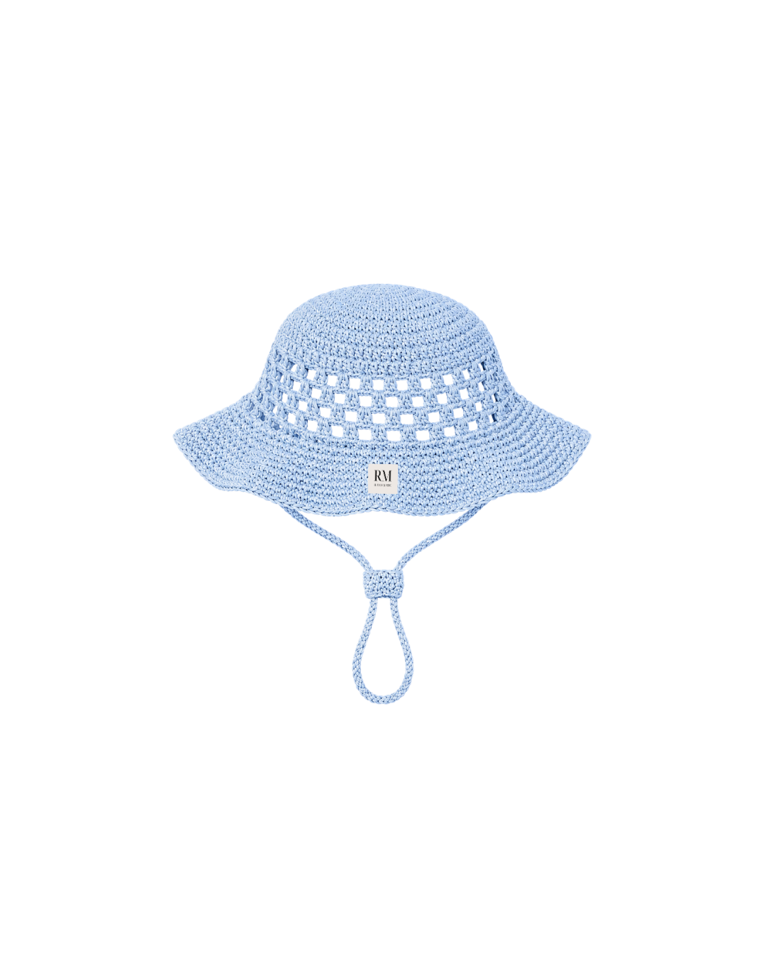 Kids Crochet Bucket Hat in Blue