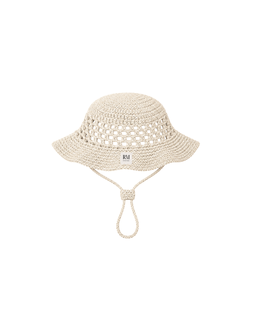 Kids Crochet Bucket Hat in Cream