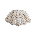 Cream Crochet Skull Cap