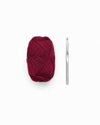 Burgundy Crochet Skull Cap