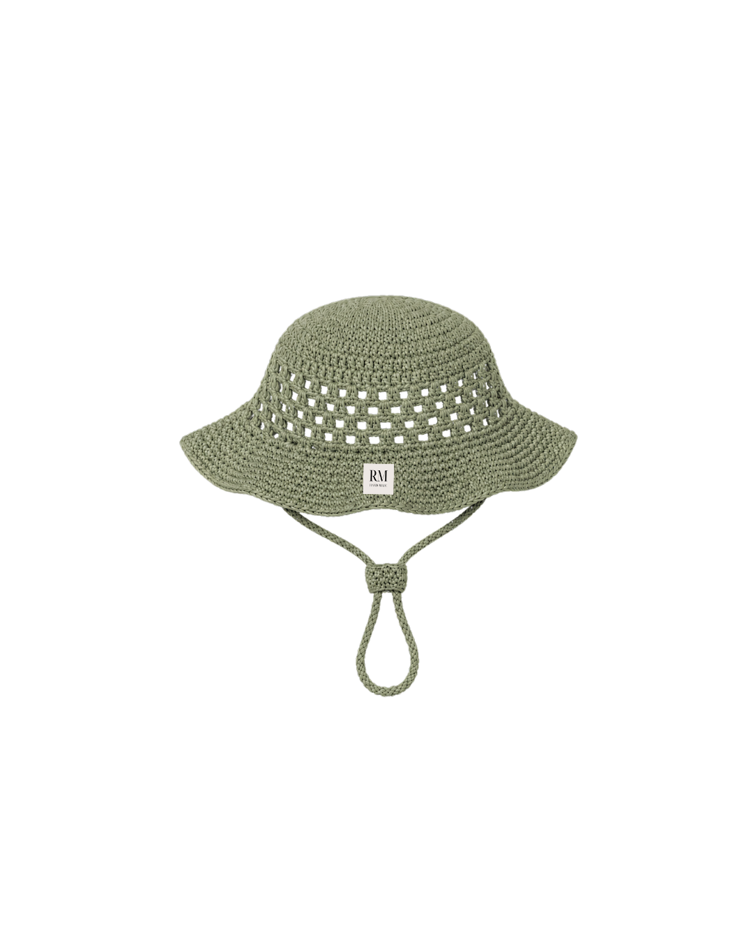 Kids Green Wavy Crochet Bucket Hat