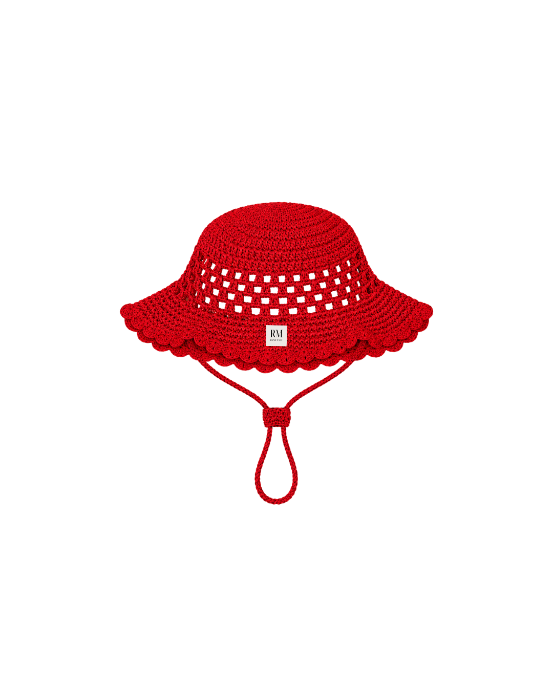 Kids Crochet Bucket Hat in Red