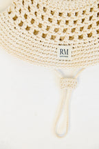 Kids Crochet Bucket Hat in Cream