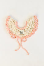 Kids Crochet Collar in Cream and Pink