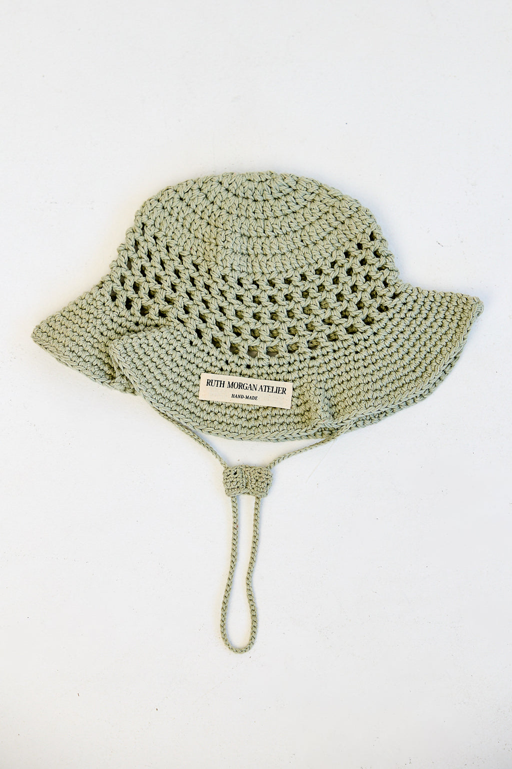Sage Wavy Cowboy Crochet Bucket Hat