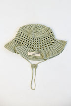 Sage Wavy Cowboy Crochet Bucket Hat