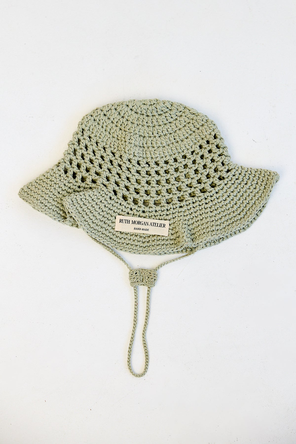 Sage Wavy Cowboy Crochet Bucket Hat