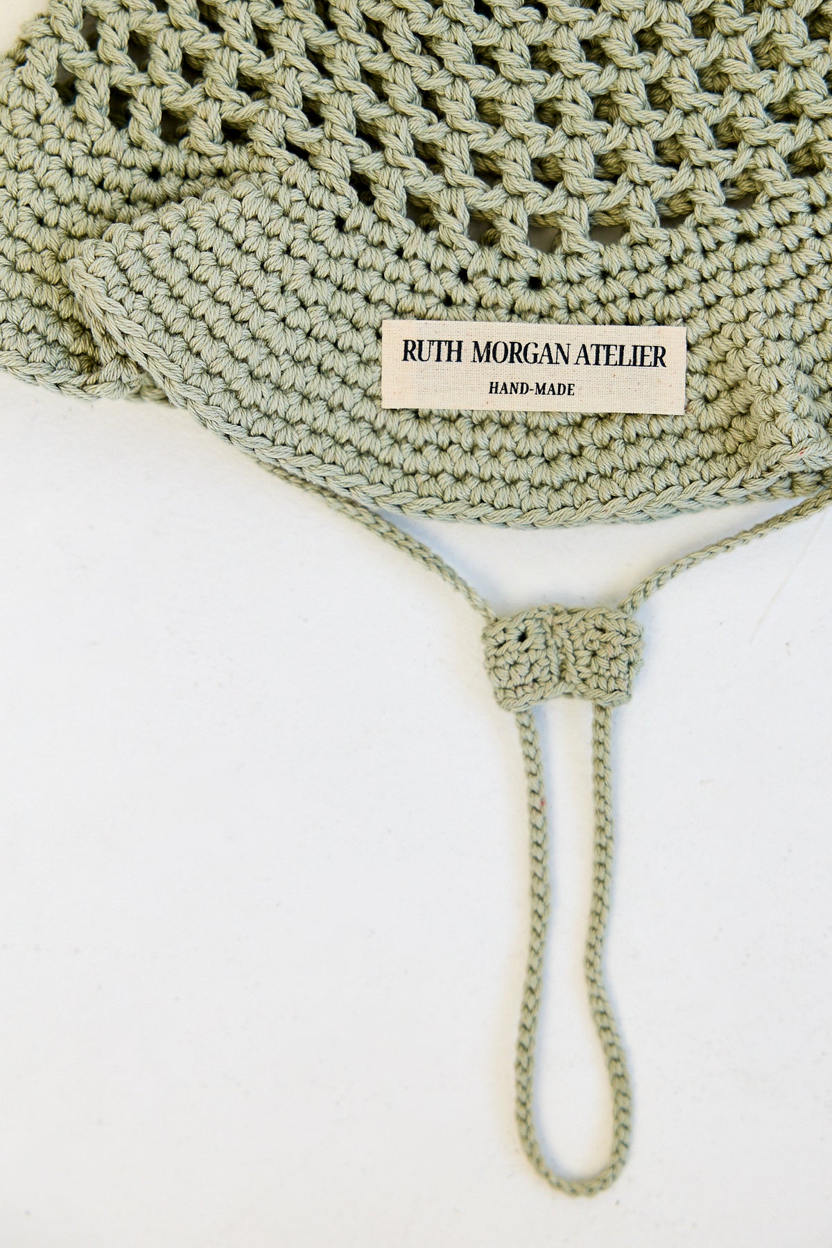 Sage Wavy Cowboy Crochet Bucket Hat