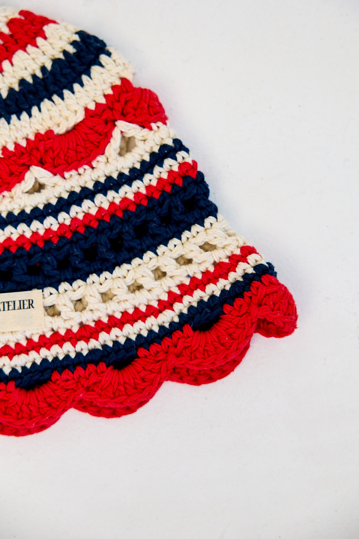 Nautical Shell Crochet Bucket Hat
