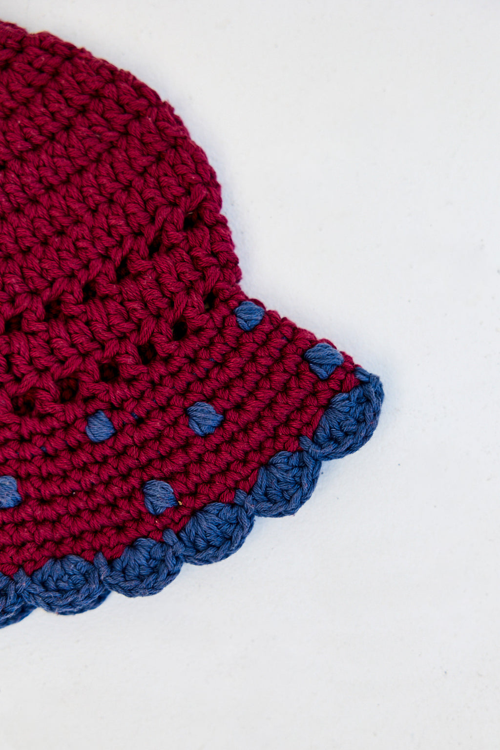 Polka Dot Crochet Bucket Hat