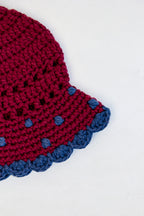 Polka Dot Crochet Bucket Hat