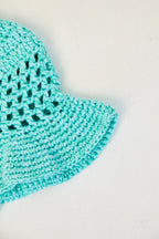 Tiffany Blue Wavy Cowboy Crochet Bucket Hat