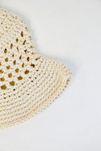 Cream Wavy Cowboy Crochet Bucket Hat