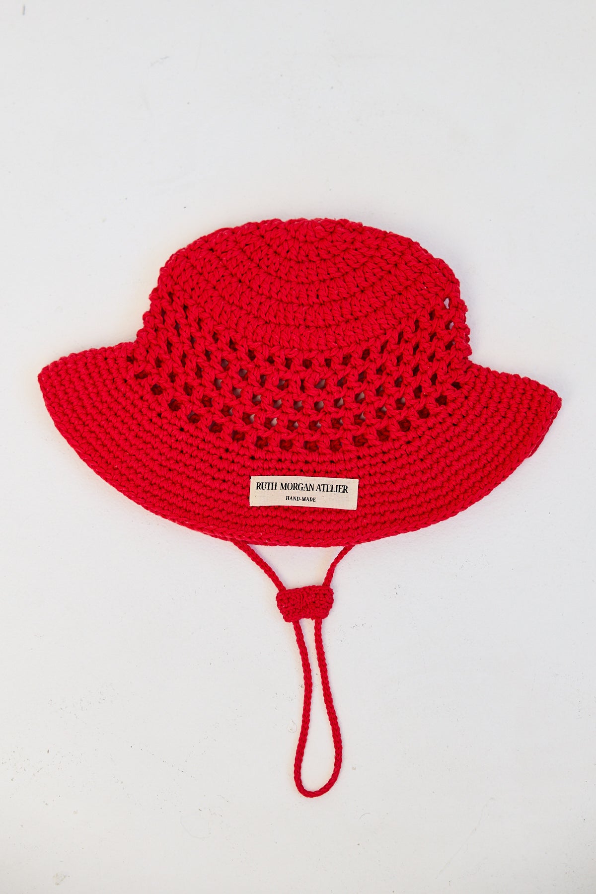 Red Wavy Cowboy Crochet Bucket Hat