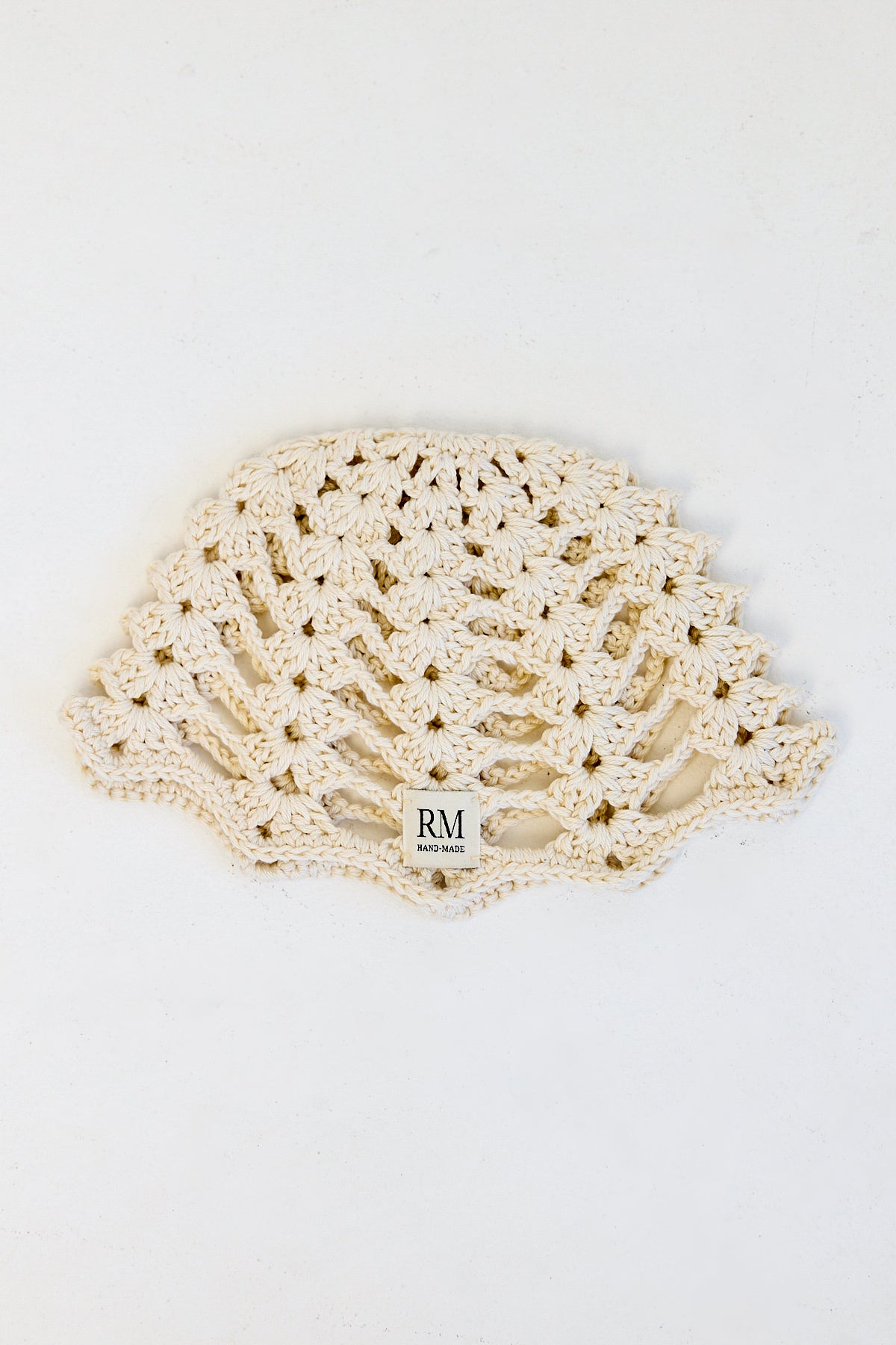 Cream Crochet Skull Cap