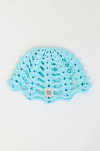 Tiffany Blue Crochet Skull Cap