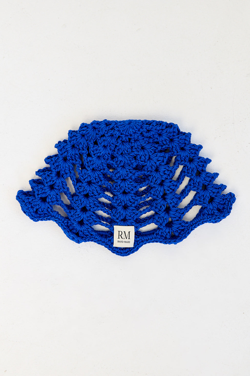 Cobalt Blue Crochet Skull Cap