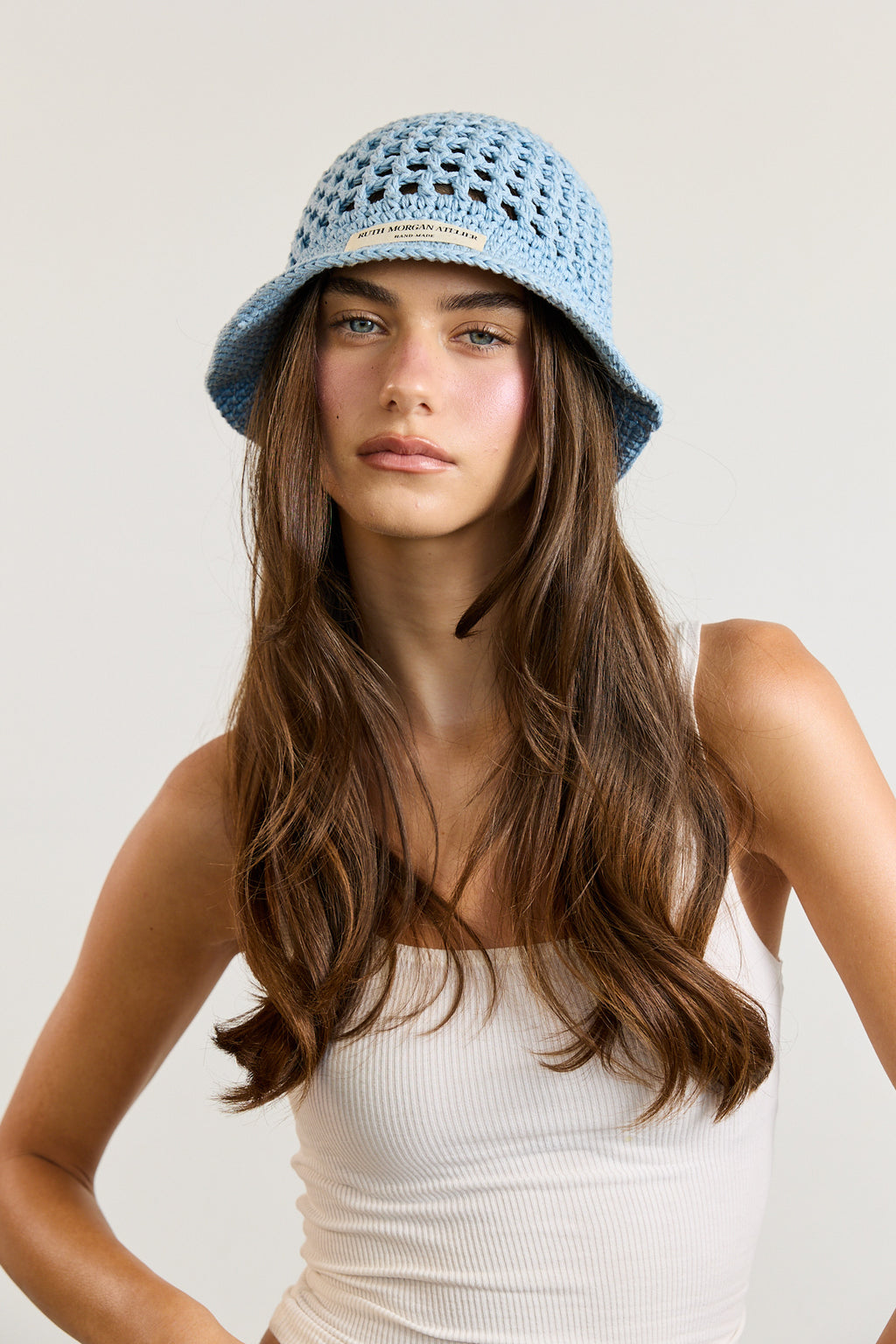 Blue Crochet Bucket Hat