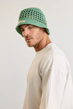 Green Crochet Bucket Hat