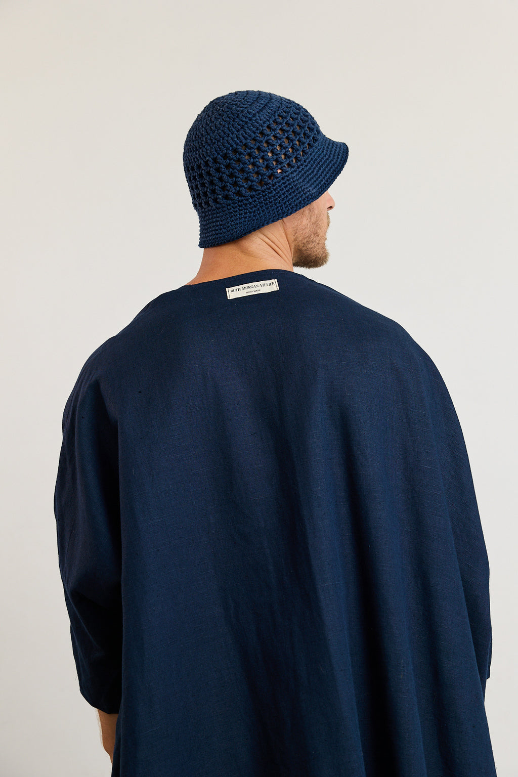 Navy Crochet Bucket Hat