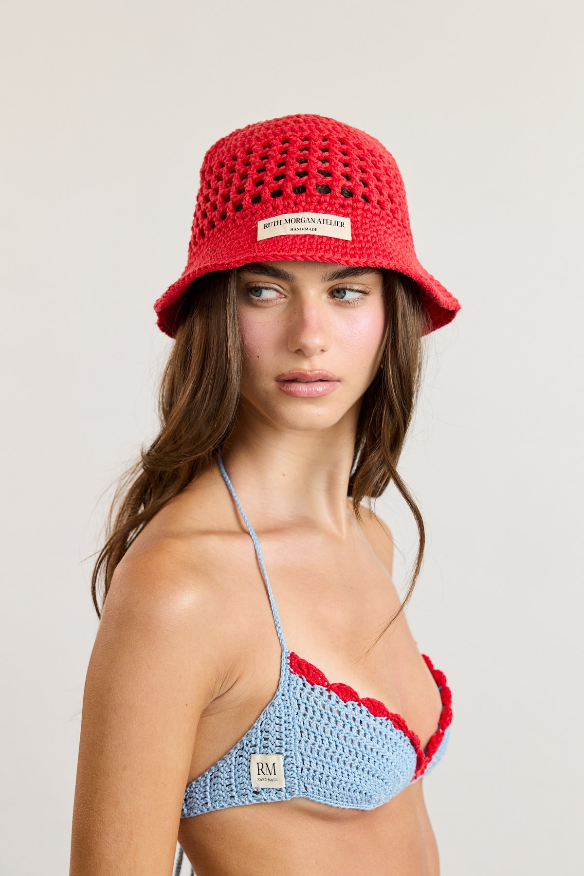 Red Crochet Bucket Hat