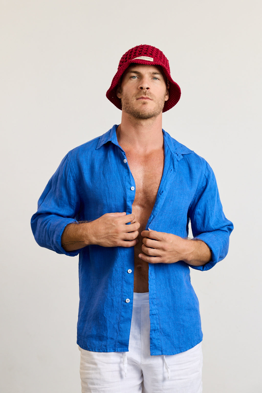 Burgundy Crochet Bucket Hat