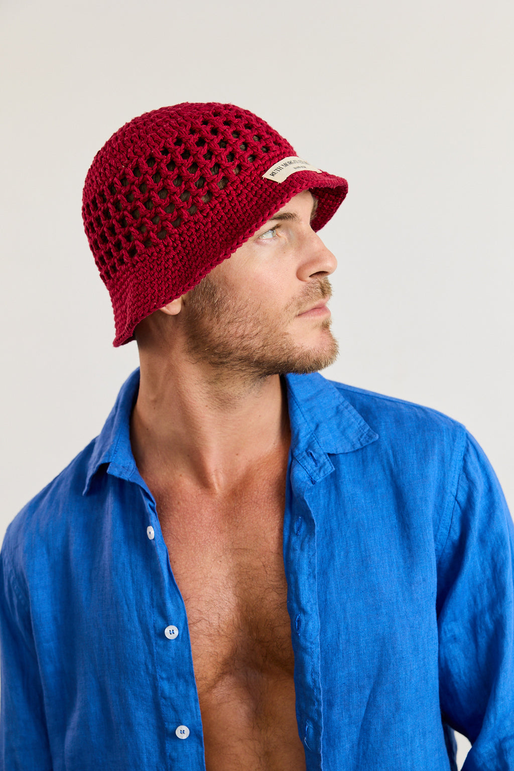 Burgundy Crochet Bucket Hat