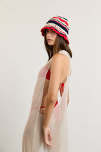White Sheer Backless Beach Dress