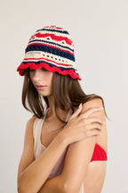 Nautical Shell Crochet Bucket Hat