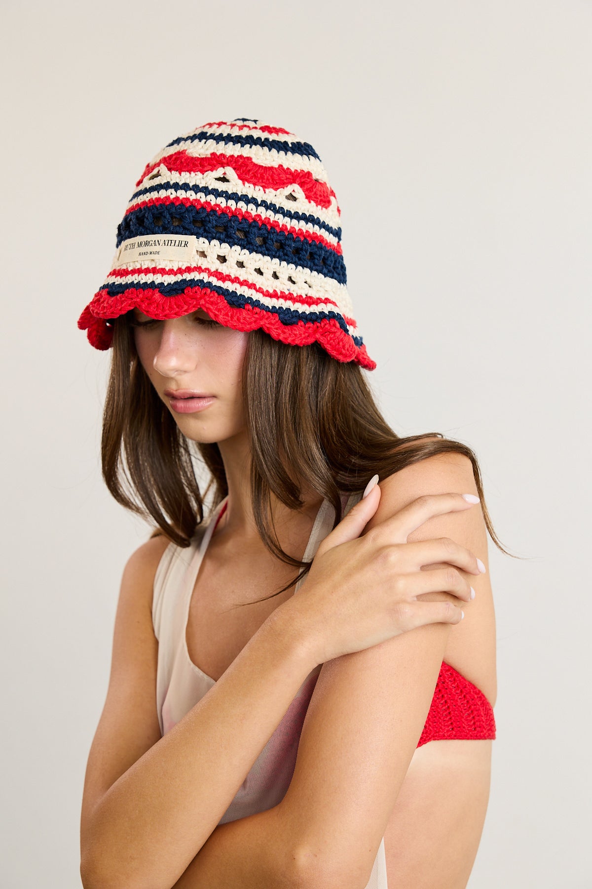 Nautical Shell Crochet Bucket Hat