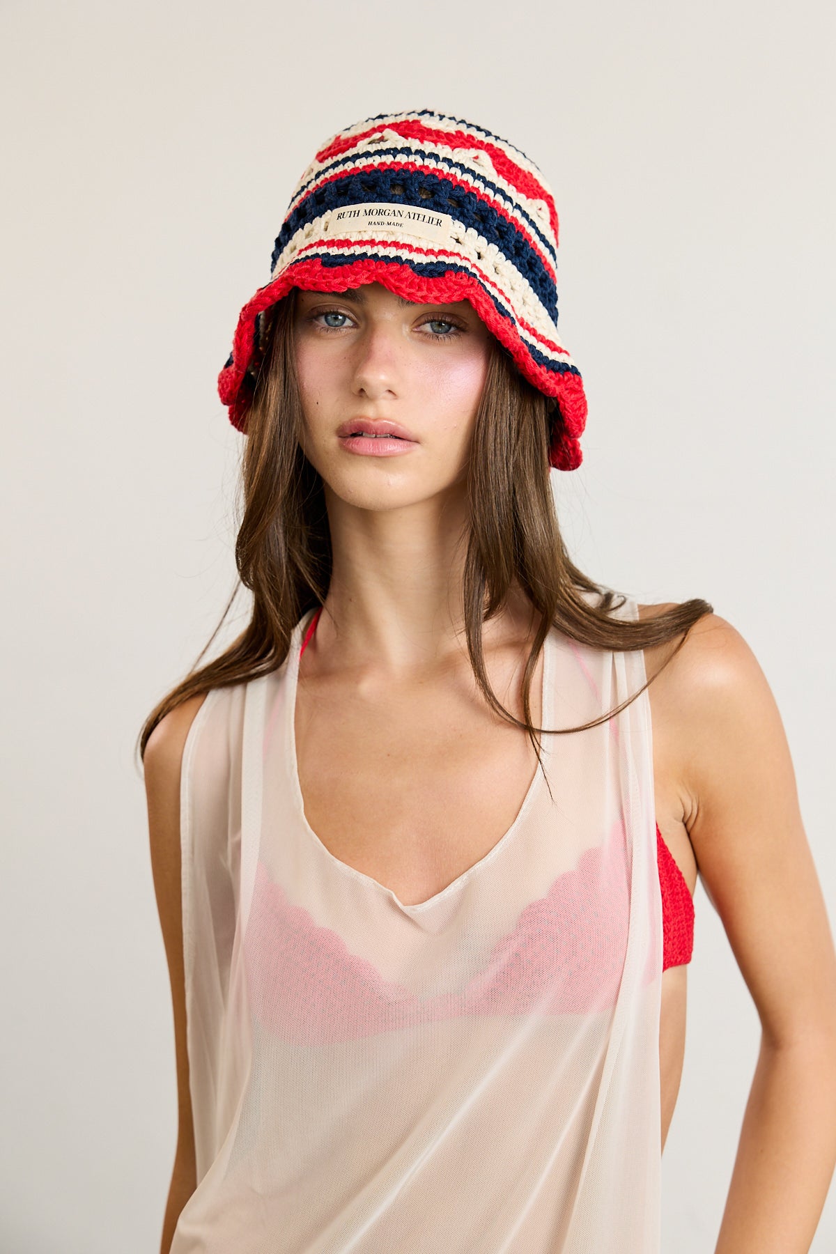 Nautical Shell Crochet Bucket Hat