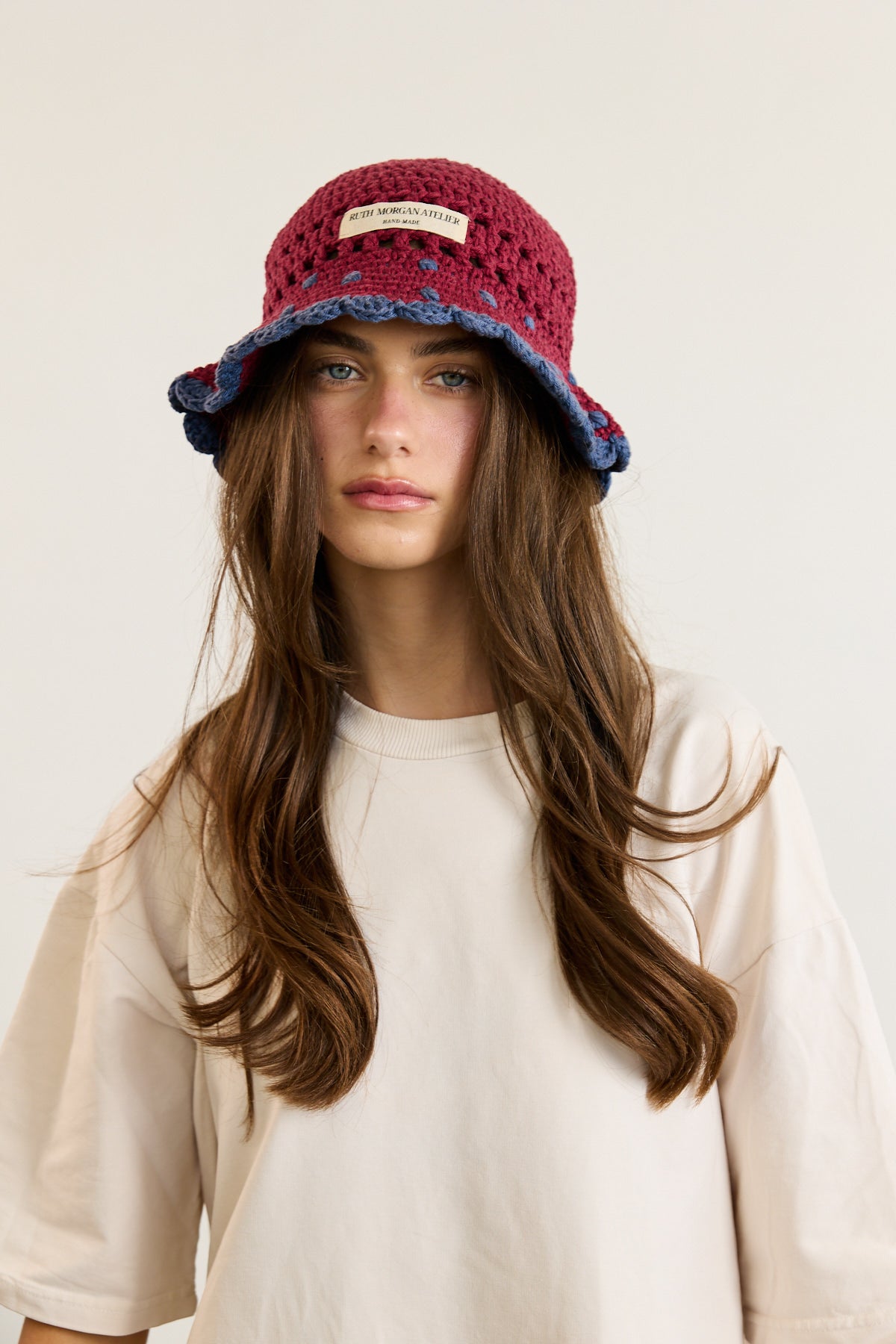 Polka Dot Crochet Bucket Hat