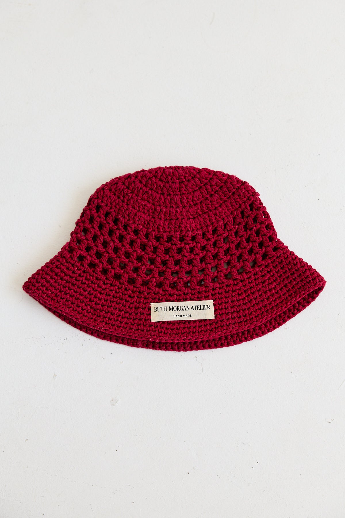 Burgundy Crochet Bucket Hat