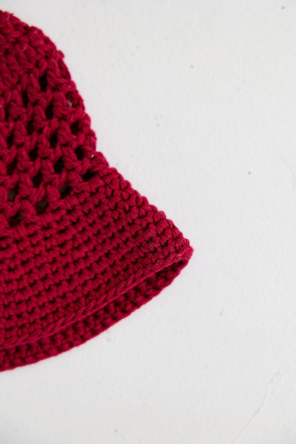 Burgundy Crochet Bucket Hat